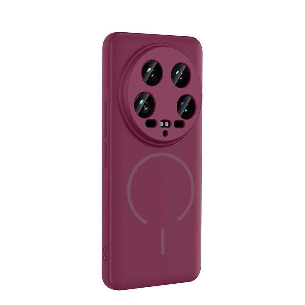 Xiaomi 14 Ultra Kılıf M-safe Şarj Özellikli Zore Meta Kapak Rose Pembe