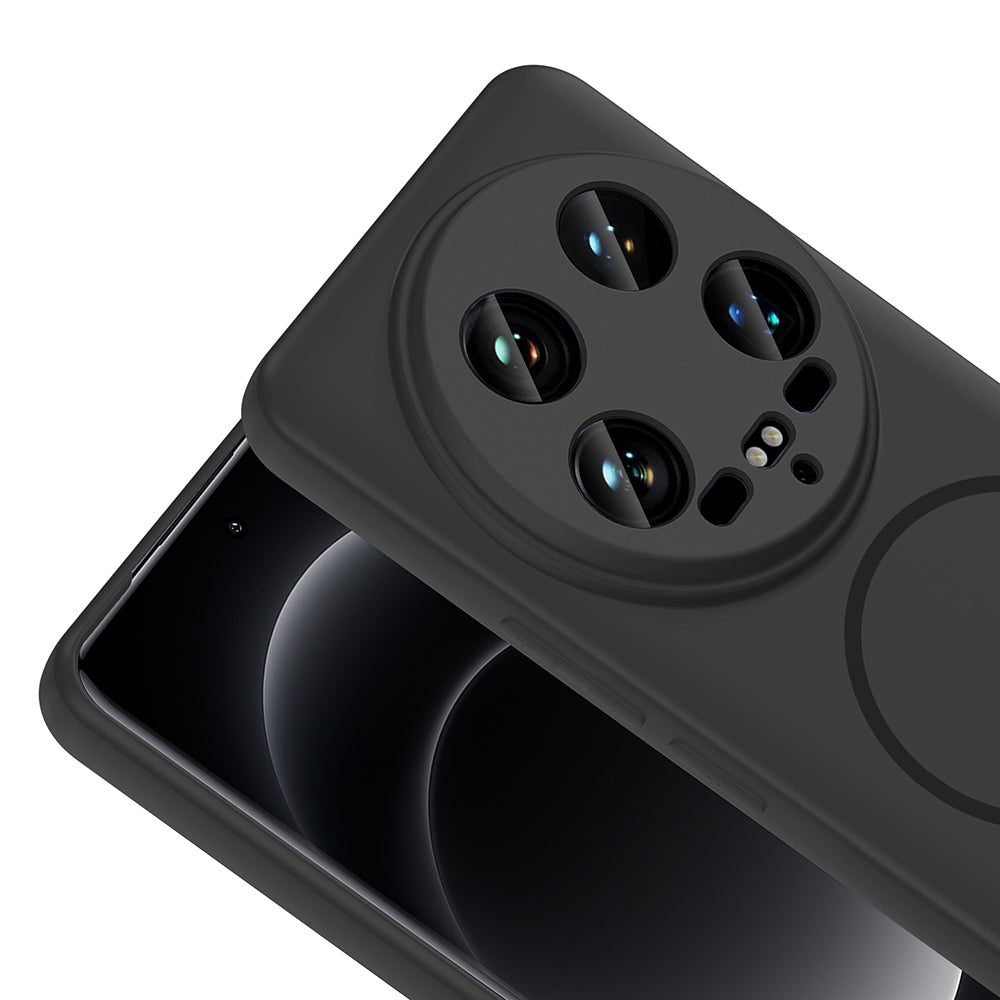 Xiaomi 14 Ultra Kılıf M-safe Şarj Özellikli Zore Meta Kapak Kahverengi