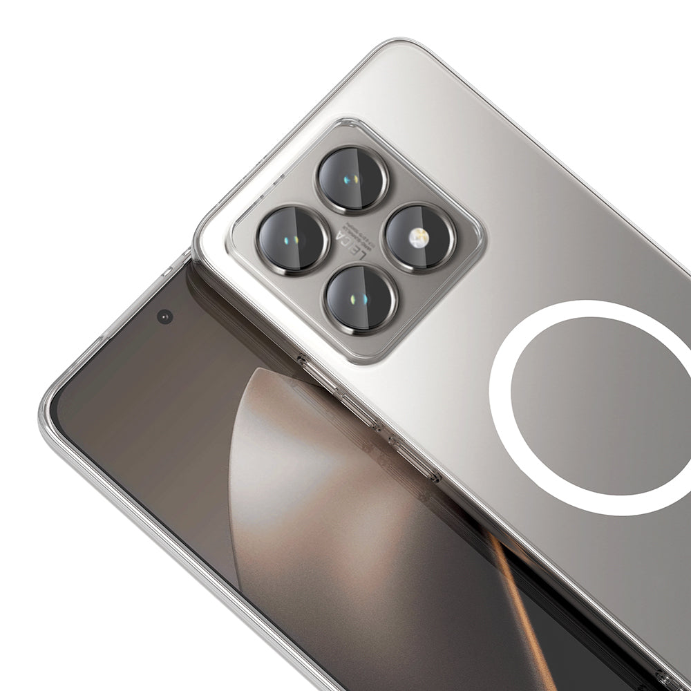 Xiaomi 14T Kamera Korumalı M-Safe Şarj Özellikli Şeffaf London Sert PC Kapak Şeffaf