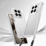 Xiaomi 14T Kılıf Airbagli Takılabilir Askı Aparatlı Zore Snap Silikon Kapak Şeffaf