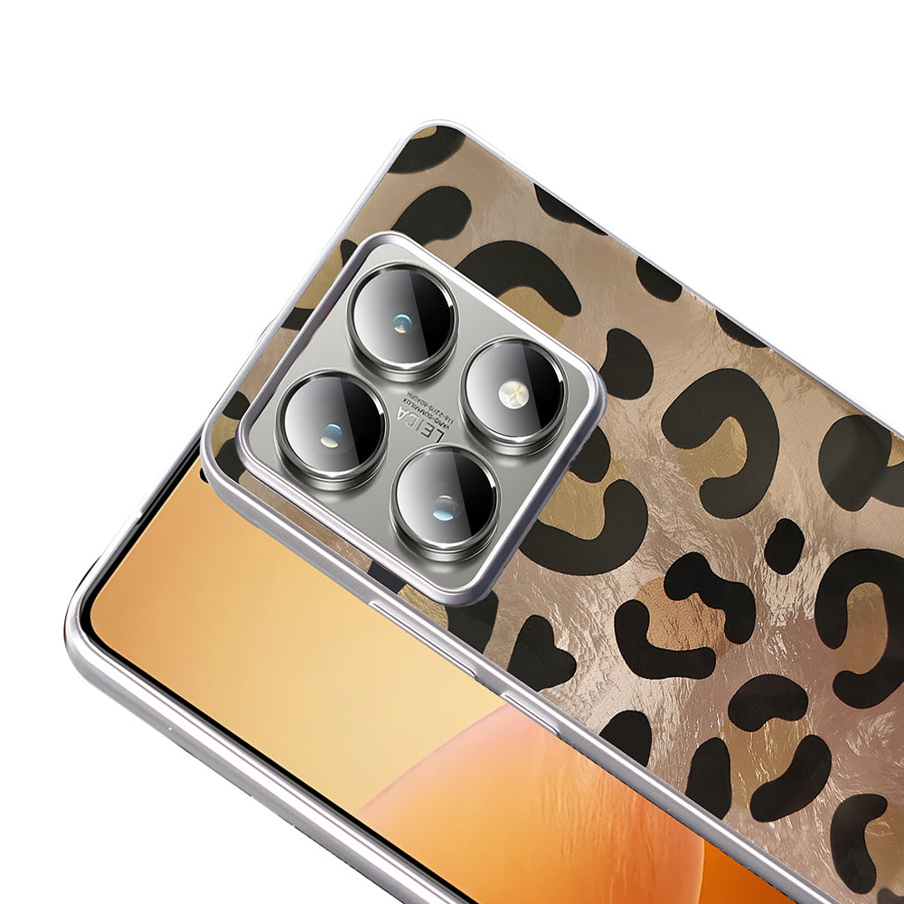 Xiaomi 14T Kılıf Desenli Zore Mep Kapak Gold Leopar