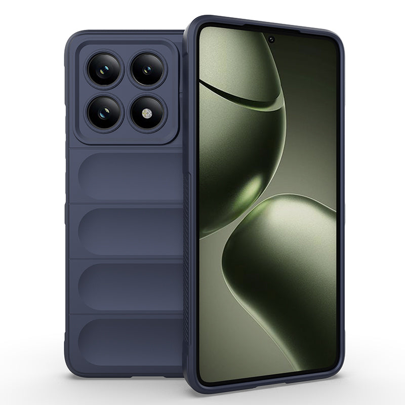 Xiaomi 14T Kılıf Esnek TPU Oyuklu Arka Yüzey Tasarımlı Zore Etnik Silikon Kapak Koyu Yeşil