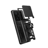 Xiaomi 14T Kılıf Magnetik Standlı Kamera Korumalı Zore Sürgülü Vega Kapak Mavi