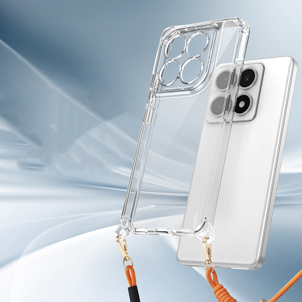 Xiaomi 14T Pro Kılıf Airbagli Takılabilir Askı Aparatlı Zore Snap Silikon Kapak Şeffaf