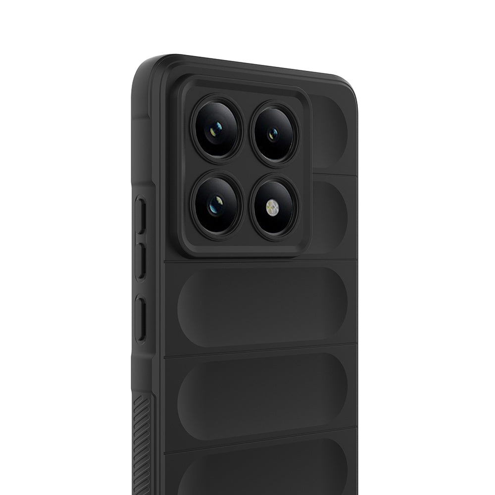 Xiaomi 14T Pro Kılıf Esnek TPU Oyuklu Arka Yüzey Tasarımlı Zore Etnik Silikon Kapak Koyu Yeşil