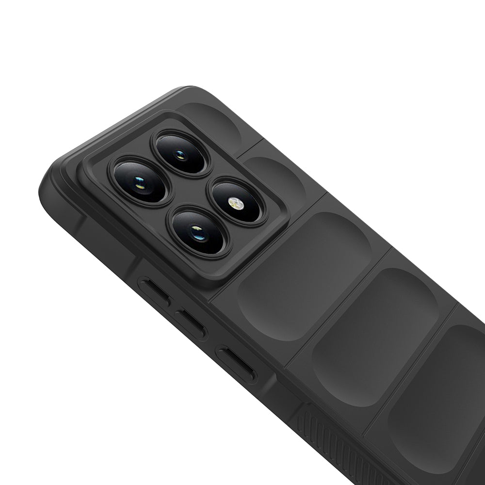 Xiaomi 14T Pro Kılıf Esnek TPU Oyuklu Arka Yüzey Tasarımlı Zore Etnik Silikon Kapak Koyu Yeşil