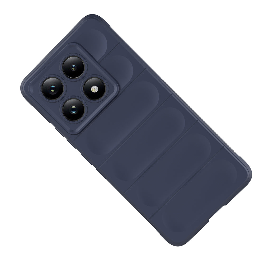 Xiaomi 14T Pro Kılıf Esnek TPU Oyuklu Arka Yüzey Tasarımlı Zore Etnik Silikon Kapak Lacivert
