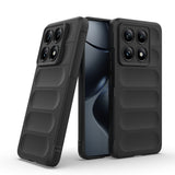 Xiaomi 14T Pro Kılıf Esnek TPU Oyuklu Arka Yüzey Tasarımlı Zore Etnik Silikon Kapak Lacivert