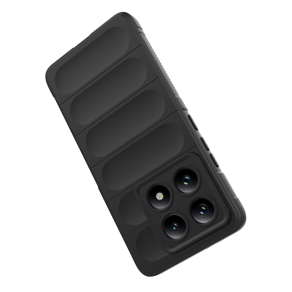 Xiaomi 14T Pro Kılıf Esnek TPU Oyuklu Arka Yüzey Tasarımlı Zore Etnik Silikon Kapak Lacivert