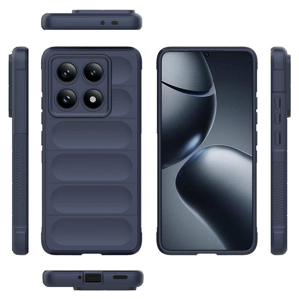Xiaomi 14T Pro Kılıf Esnek TPU Oyuklu Arka Yüzey Tasarımlı Zore Etnik Silikon Kapak Siyah