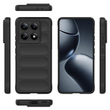 Xiaomi 14T Pro Kılıf Esnek TPU Oyuklu Arka Yüzey Tasarımlı Zore Etnik Silikon Kapak Koyu Yeşil