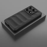 Xiaomi 14T Pro Kılıf Esnek TPU Oyuklu Arka Yüzey Tasarımlı Zore Etnik Silikon Kapak Siyah