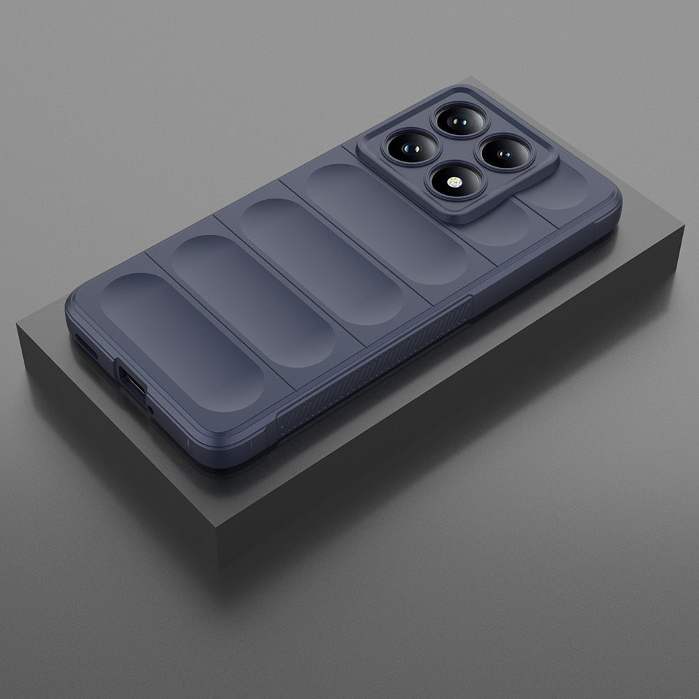 Xiaomi 14T Pro Kılıf Esnek TPU Oyuklu Arka Yüzey Tasarımlı Zore Etnik Silikon Kapak Siyah