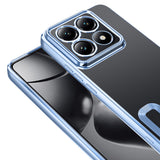 Xiaomi 14T Pro Kılıf Kamera Korumalı Logo Gösteren Zore Omega Kapak Gümüş