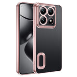 Xiaomi 14T Pro Kılıf Kamera Korumalı Logo Gösteren Zore Omega Kapak Gold