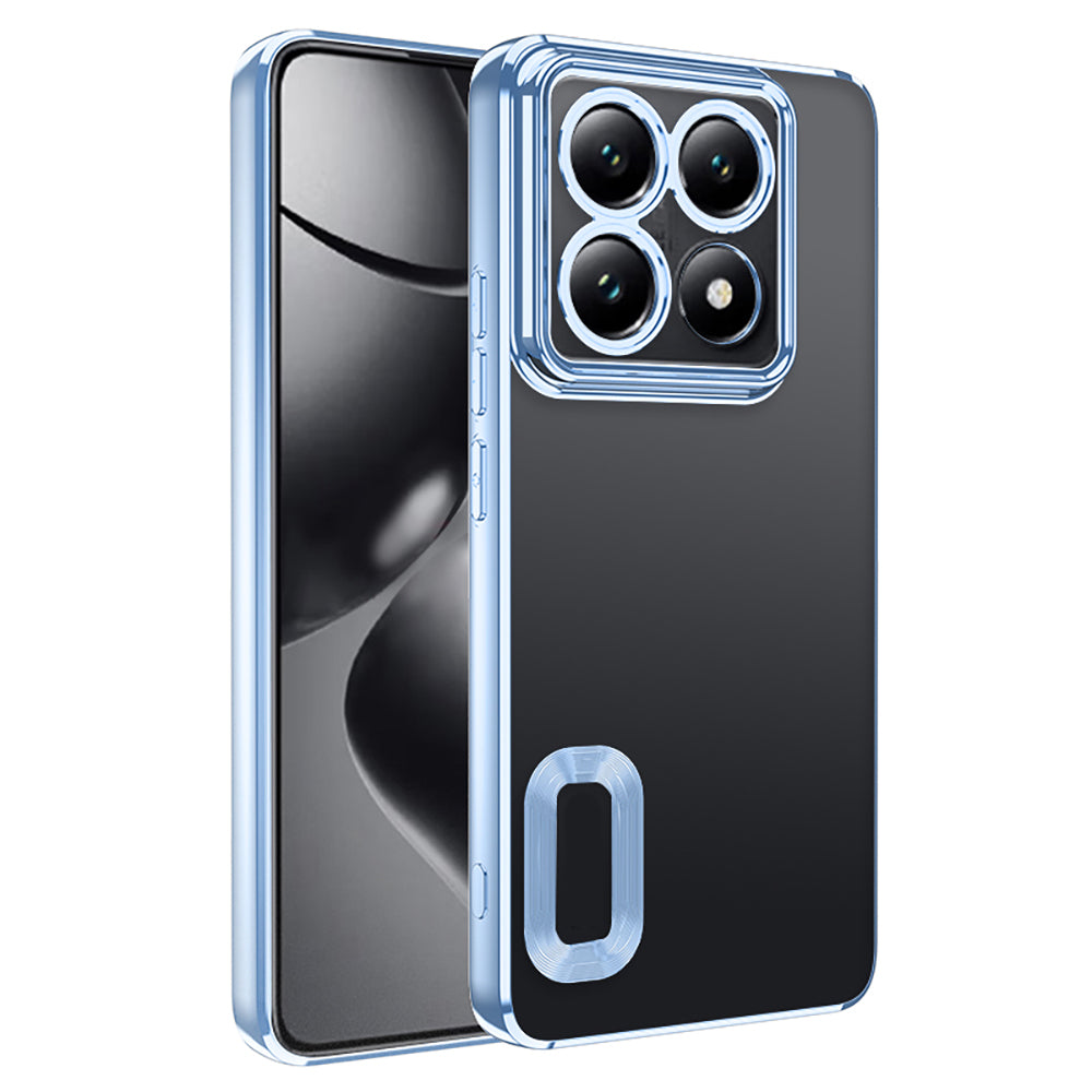 Xiaomi 14T Pro Kılıf Kamera Korumalı Logo Gösteren Zore Omega Kapak Mavi