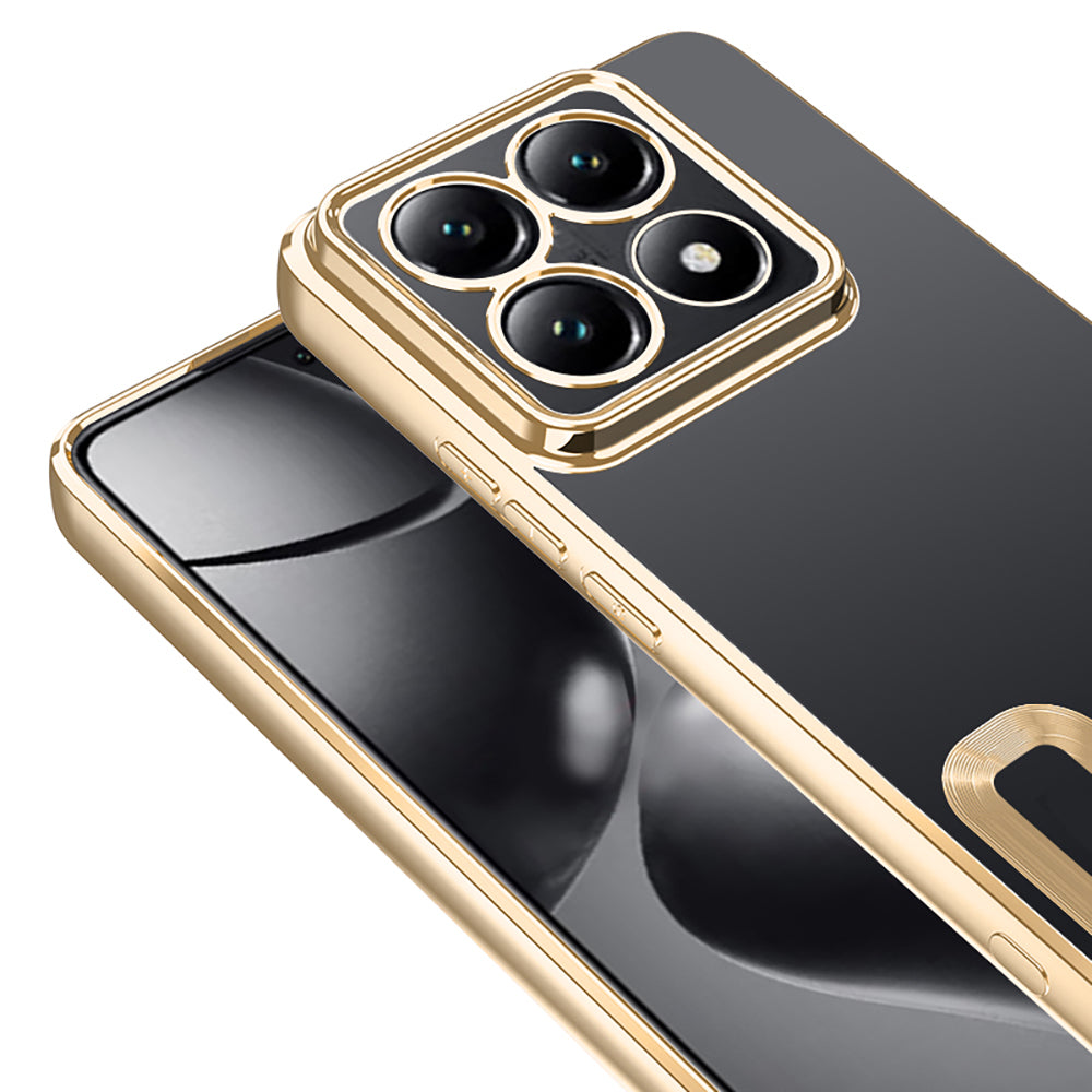 Xiaomi 14T Pro Kılıf Kamera Korumalı Logo Gösteren Zore Omega Kapak Rose Gold