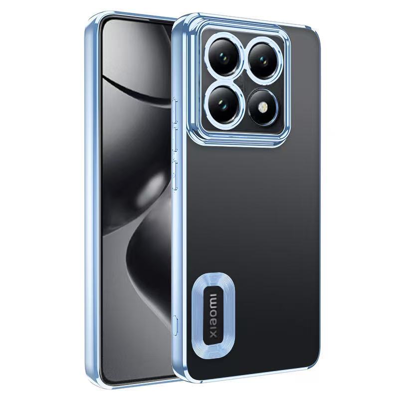 Xiaomi 14T Pro Kılıf Kamera Korumalı Logo Gösteren Zore Omega Kapak Sierra Mavi