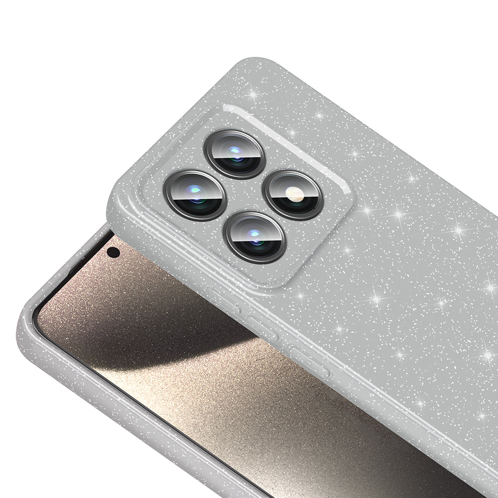 Xiaomi 14T Pro Kılıf Kamera Korumalı Simli Lüks Zore Koton Kapak Gümüş