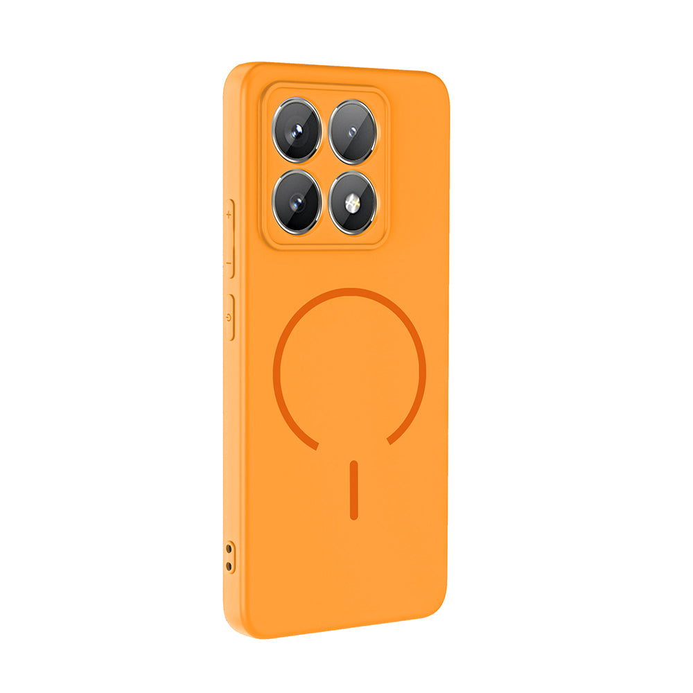 Xiaomi 14T Pro Kılıf M-safe Şarj Özellikli Zore Meta Kapak Titanyum-Gri
