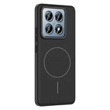 Xiaomi 14T Pro Kılıf M-safe Şarj Özellikli Zore Ruby Sert Kapak Gri