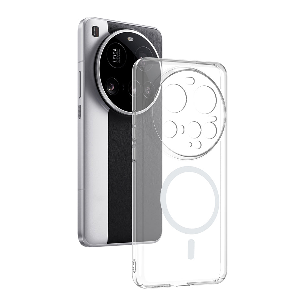Xiaomi 15 Ultra Kamera Korumalı M-Safe Şarj Özellikli Şeffaf Zore London Sert PC Kapak Şeffaf
