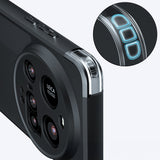 Xiaomi 15 Ultra Kılıf Kamera Korumalı Şeffaf Arka Yüzey Zore New Roll Kapak Siyah