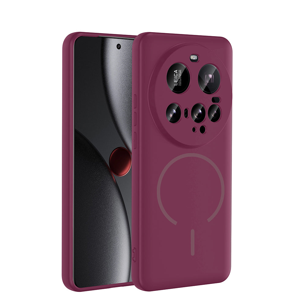 Xiaomi 15 Ultra Kılıf M-safe Şarj Özellikli Zore Meta Kapak Mürdüm