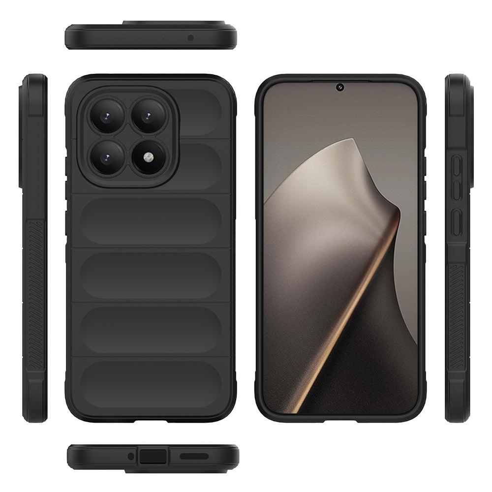 Xiaomi 15T Kılıf Esnek TPU Oyuklu Arka Yüzey Tasarımlı Zore Etnik Silikon Kapak Siyah