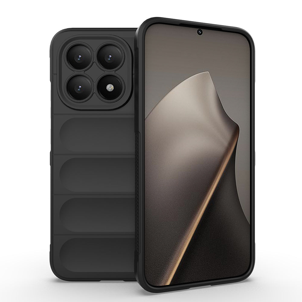 Xiaomi 15T Kılıf Esnek TPU Oyuklu Arka Yüzey Tasarımlı Zore Etnik Silikon Kapak Siyah
