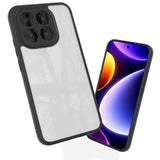 Xiaomi 15T Kılıf Kamera Korumalı Şeffaf Arka Yüzey Zore New Roll Kapak Siyah