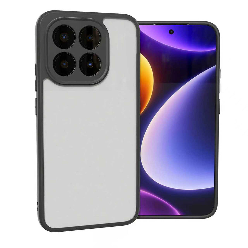 Xiaomi 15T Kılıf Kamera Korumalı Şeffaf Arka Yüzey Zore New Roll Kapak Siyah