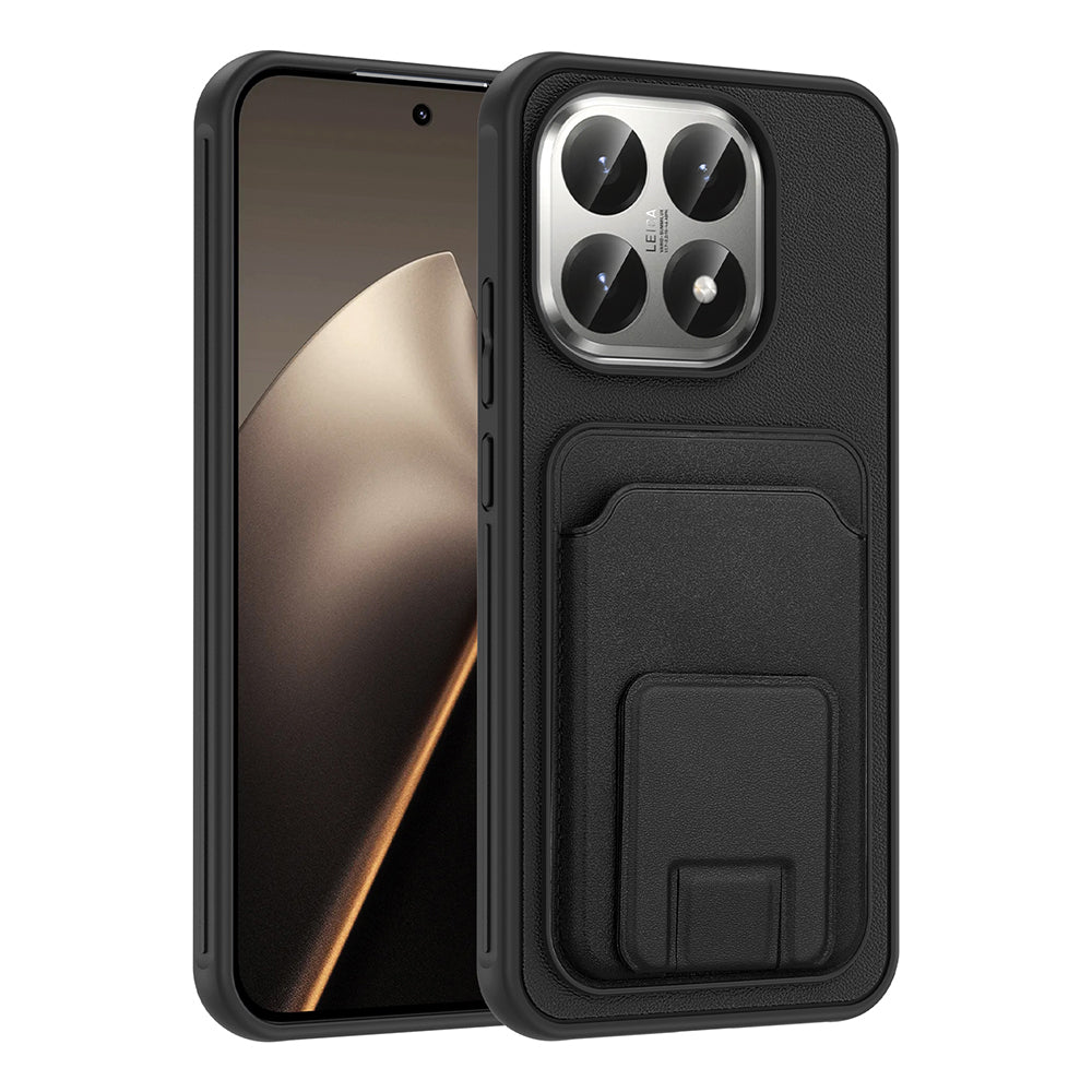Xiaomi 15T Kılıf Kartlıklı TPU Bikart Kapak Siyah