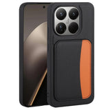Xiaomi 15T Kılıf Kartlıklı Zore X-Kart Silikon Kapak Siyah