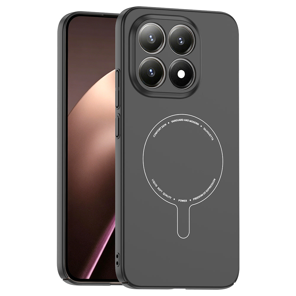 Xiaomi 15T Kılıf M-Safe Şarj Özellikli Kamera Korumalı Zore Elio Sert PC Kapak Siyah