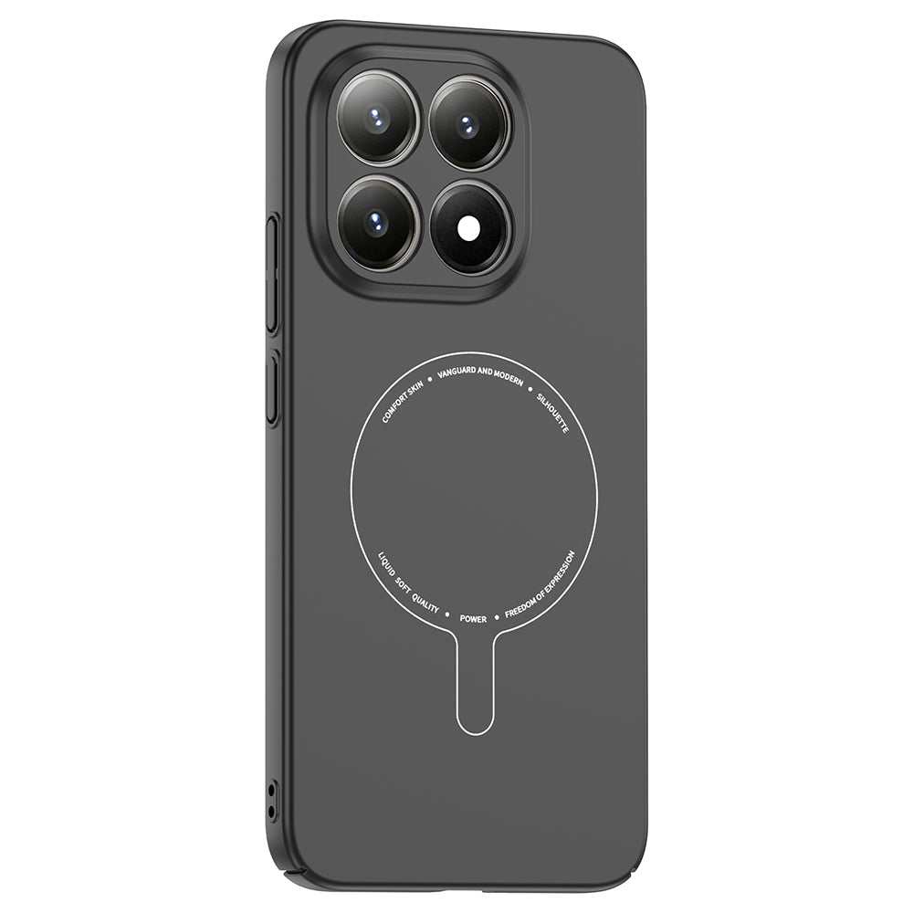 Xiaomi 15T Kılıf M-Safe Şarj Özellikli Kamera Korumalı Zore Elio Sert PC Kapak Siyah