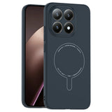 Xiaomi 15T Kılıf M-Safe Şarj Özellikli Kamera Korumalı Zore Elio Sert PC Kapak Lacivert