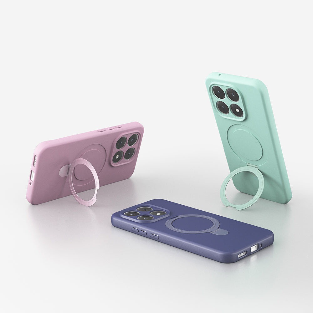 Xiaomi 15T Kılıf M-safe Şarj Özellikli Standlı Zore Samara Kapak Lila