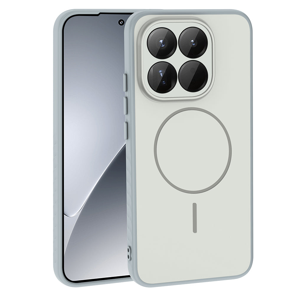 Xiaomi 15T Kılıf M-safe Şarj Özellikli Zore Tea Kapak Gümüş