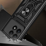 Xiaomi 15T Kılıf Magnetik Standlı Kamera Korumalı Zore Sürgülü Vega Kapak Siyah