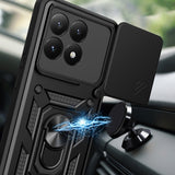 Xiaomi 15T Kılıf Magnetik Standlı Kamera Korumalı Zore Sürgülü Vega Kapak Mavi
