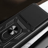 Xiaomi 15T Kılıf Magnetik Standlı Kamera Korumalı Zore Sürgülü Vega Kapak Mavi