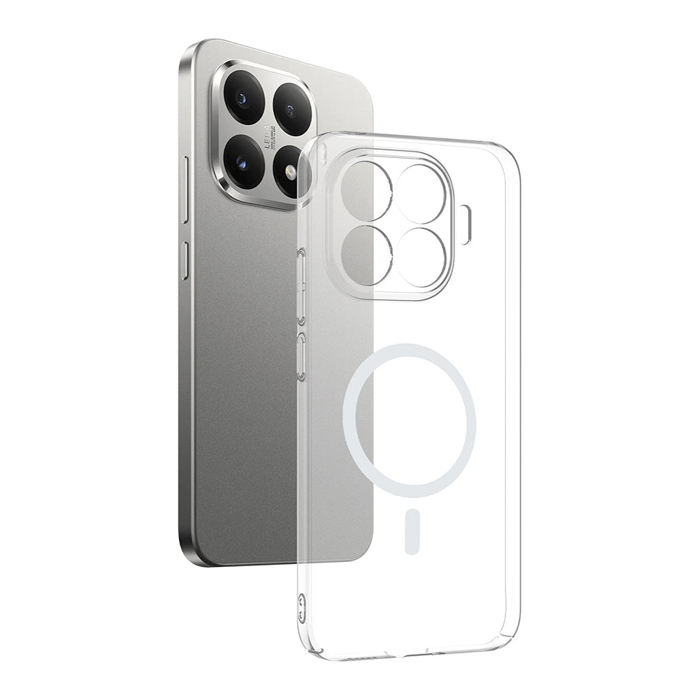 Xiaomi 15T Pro Kamera Korumalı M-Safe Şarj Özellikli Şeffaf Zore London Sert PC Kapak Şeffaf