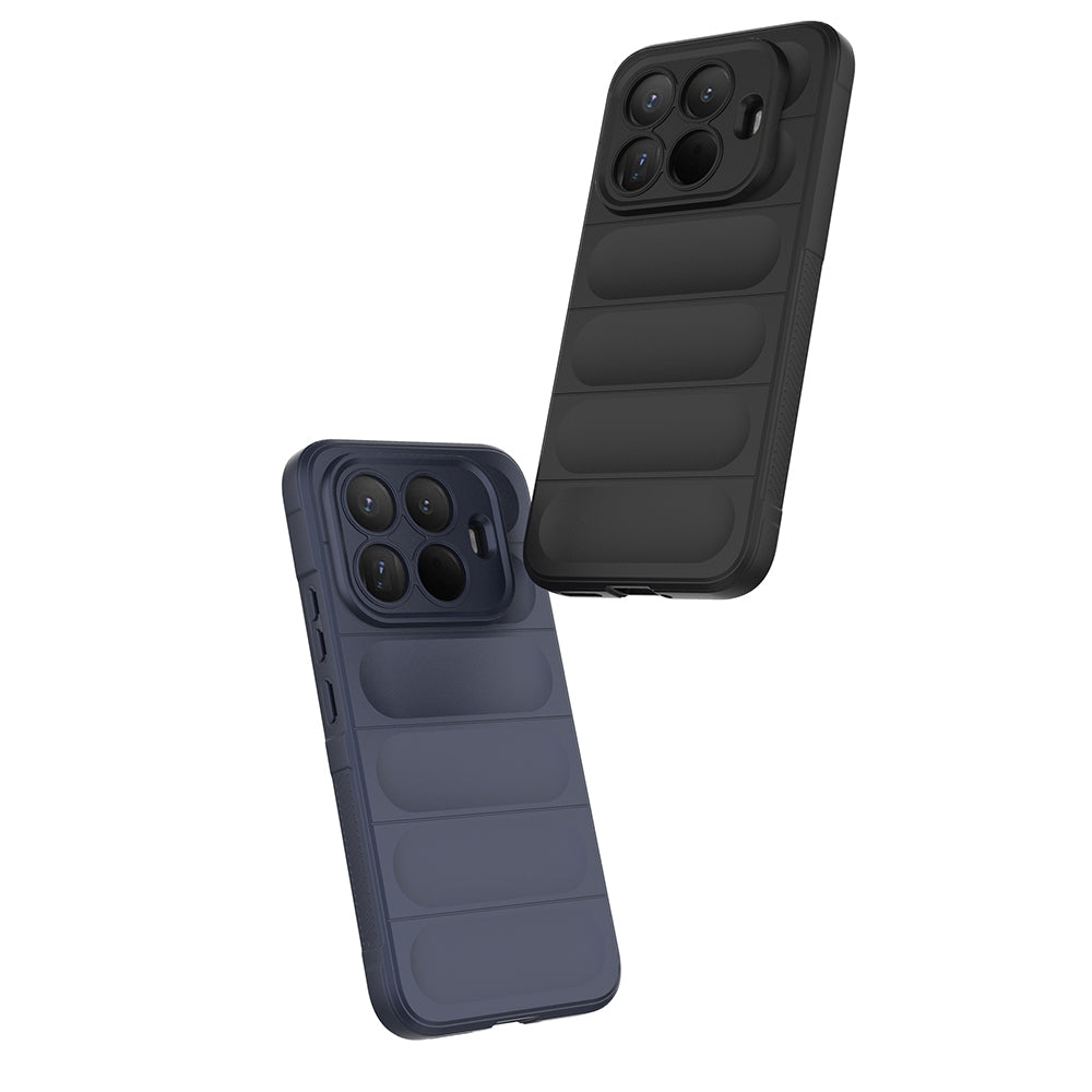 Xiaomi 15T Pro Kılıf Esnek TPU Oyuklu Arka Yüzey Tasarımlı Zore Etnik Silikon Kapak Lacivert