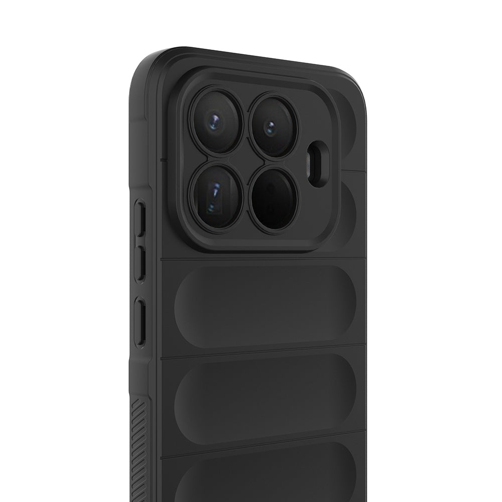Xiaomi 15T Pro Kılıf Esnek TPU Oyuklu Arka Yüzey Tasarımlı Zore Etnik Silikon Kapak Koyu Yeşil