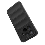 Xiaomi 15T Pro Kılıf Esnek TPU Oyuklu Arka Yüzey Tasarımlı Zore Etnik Silikon Kapak Koyu Yeşil