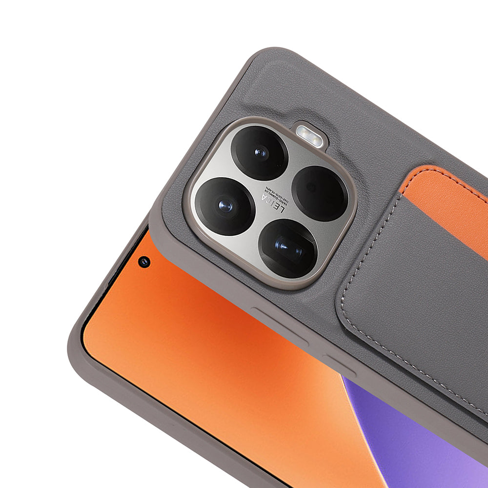Xiaomi 15T Pro Kılıf Kartlıklı Zore X-Kart Silikon Kapak Kahverengi