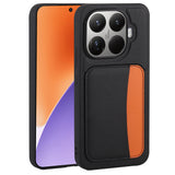 Xiaomi 15T Pro Kılıf Kartlıklı Zore X-Kart Silikon Kapak Kahverengi