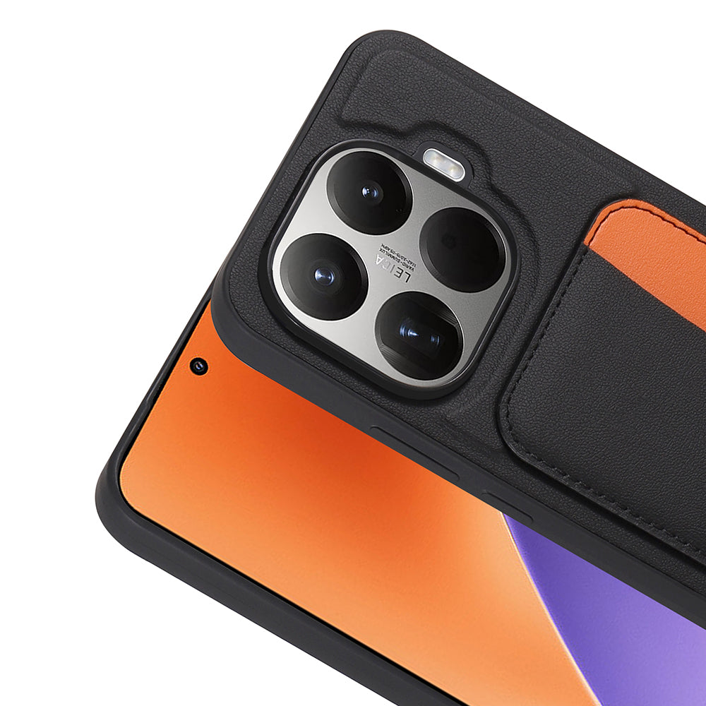 Xiaomi 15T Pro Kılıf Kartlıklı Zore X-Kart Silikon Kapak Kahverengi