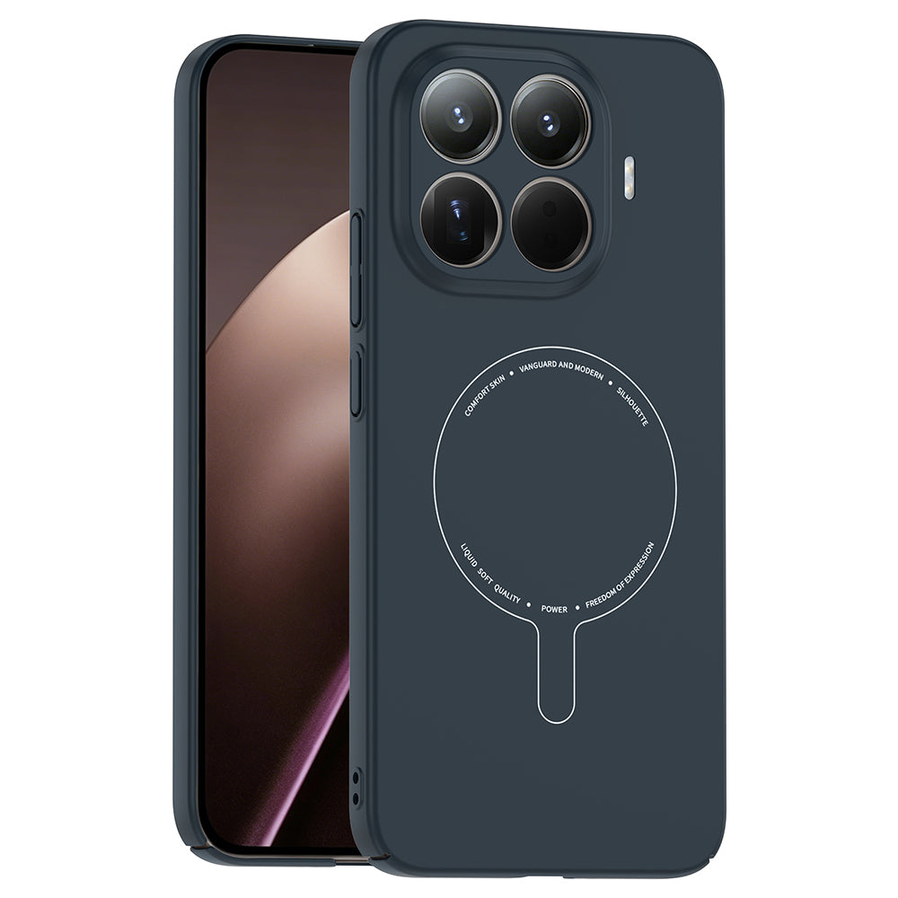 Xiaomi 15T Pro Kılıf M-Safe Şarj Özellikli Kamera Korumalı Zore Elio Sert PC Kapak Lacivert